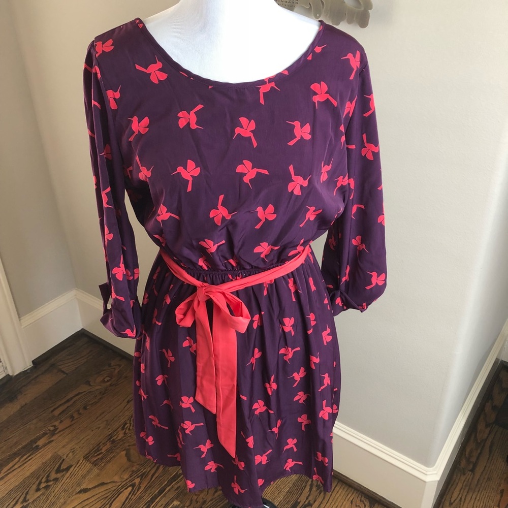 ModCloth hummingbird bird print dress